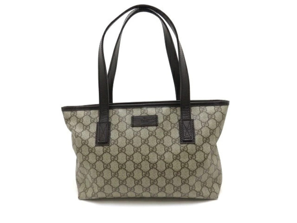 Gucci Tote Bag GG Supreme Canvas Calfskin